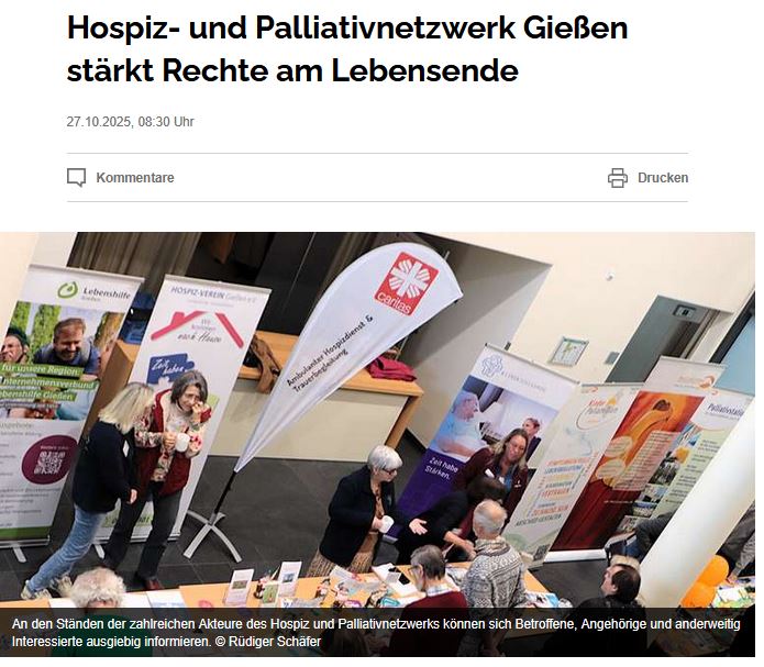 2025 10 25 Hospiz und Palliativnetzwerk Giessen straerkt Rechte am Lebensende